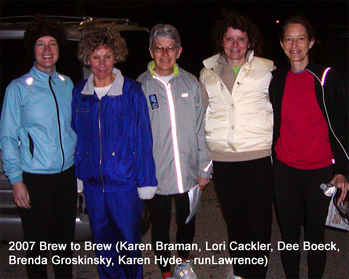 photo of the 2007 runLawrence Brew to Brew team